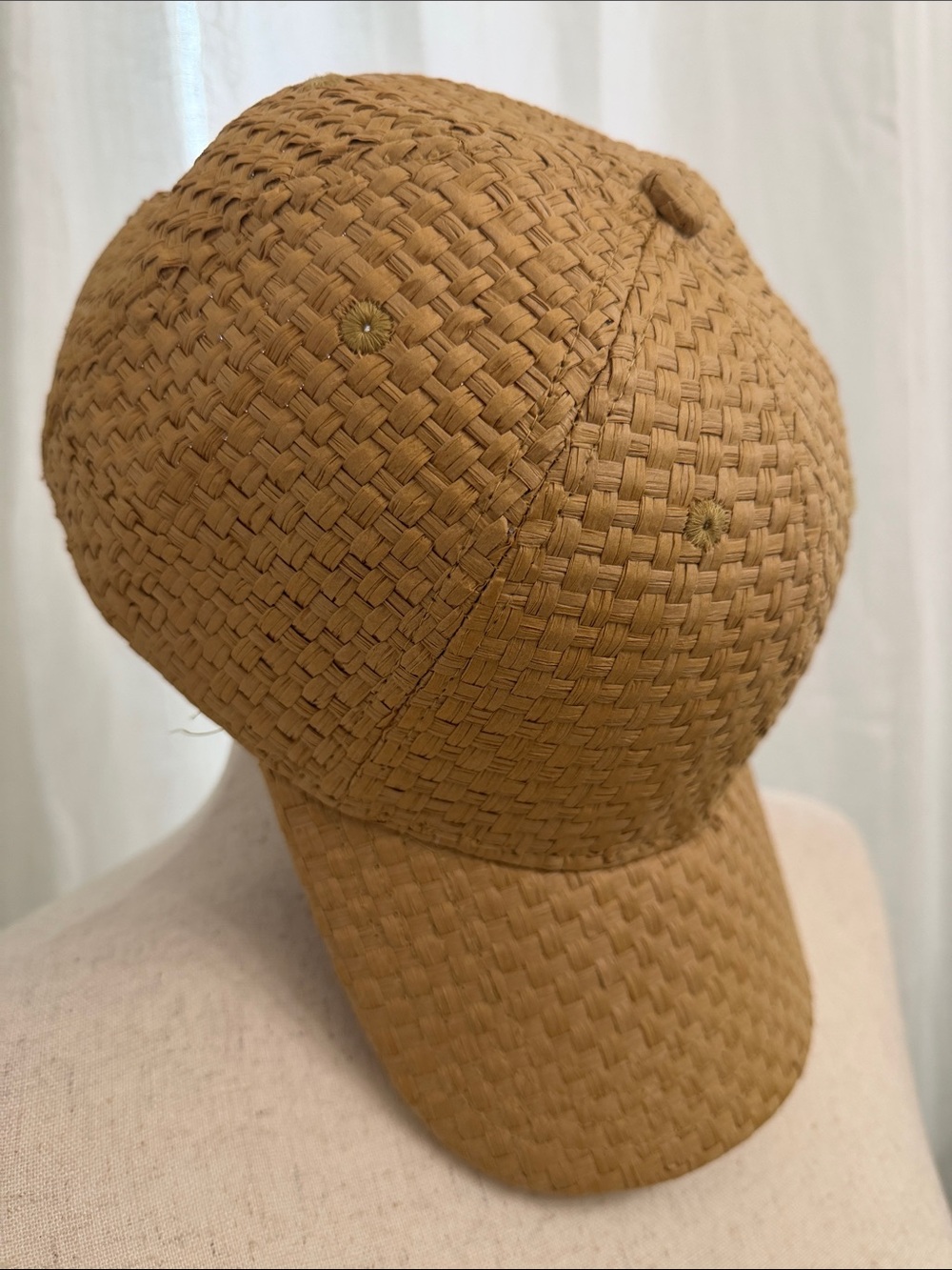 Daniel Cremieux Woven Straw Baseball Cap - Tan